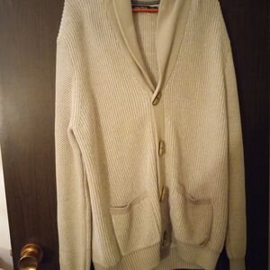Nautica Women's Cream Shawl Collar Cardigan